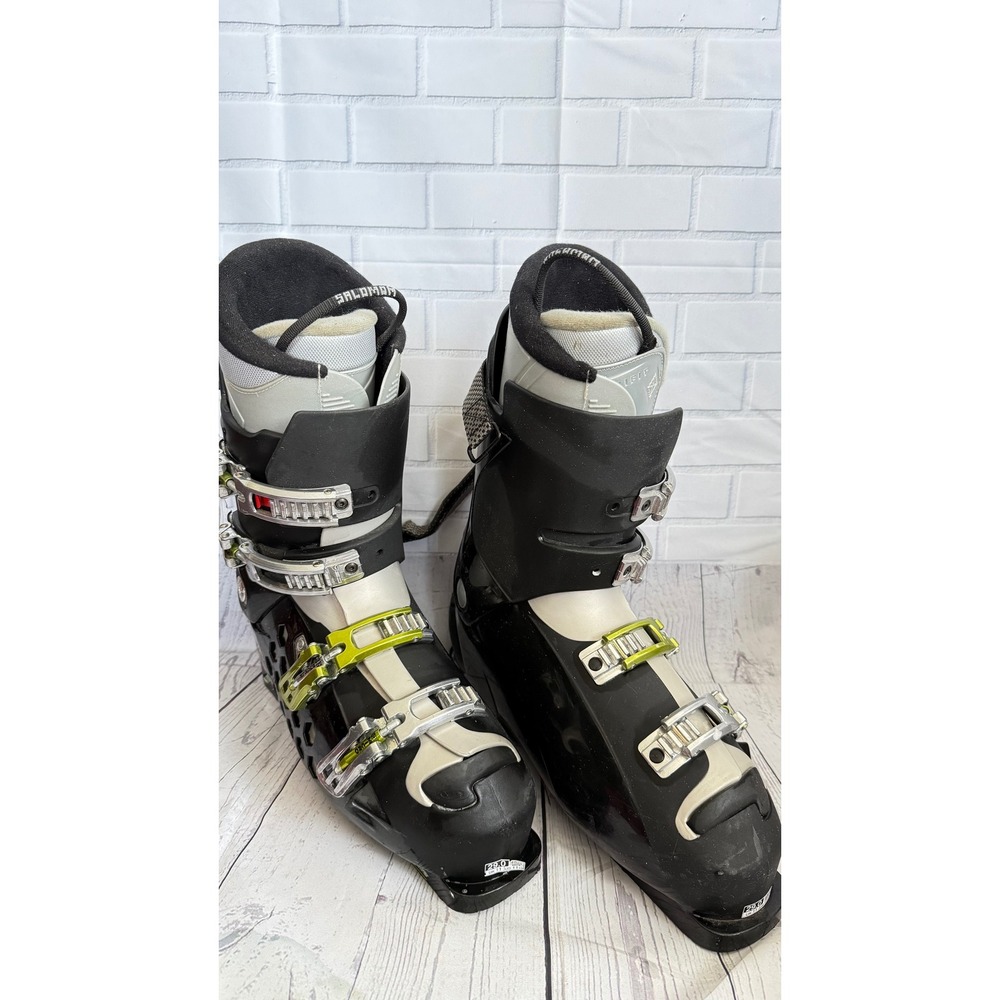 Salomon X Wave 80 Ski Boots Mens 11.5 Black Silver Lime Green My Custom Fit